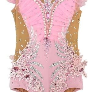Shiny Pink Gymnastics Leotard